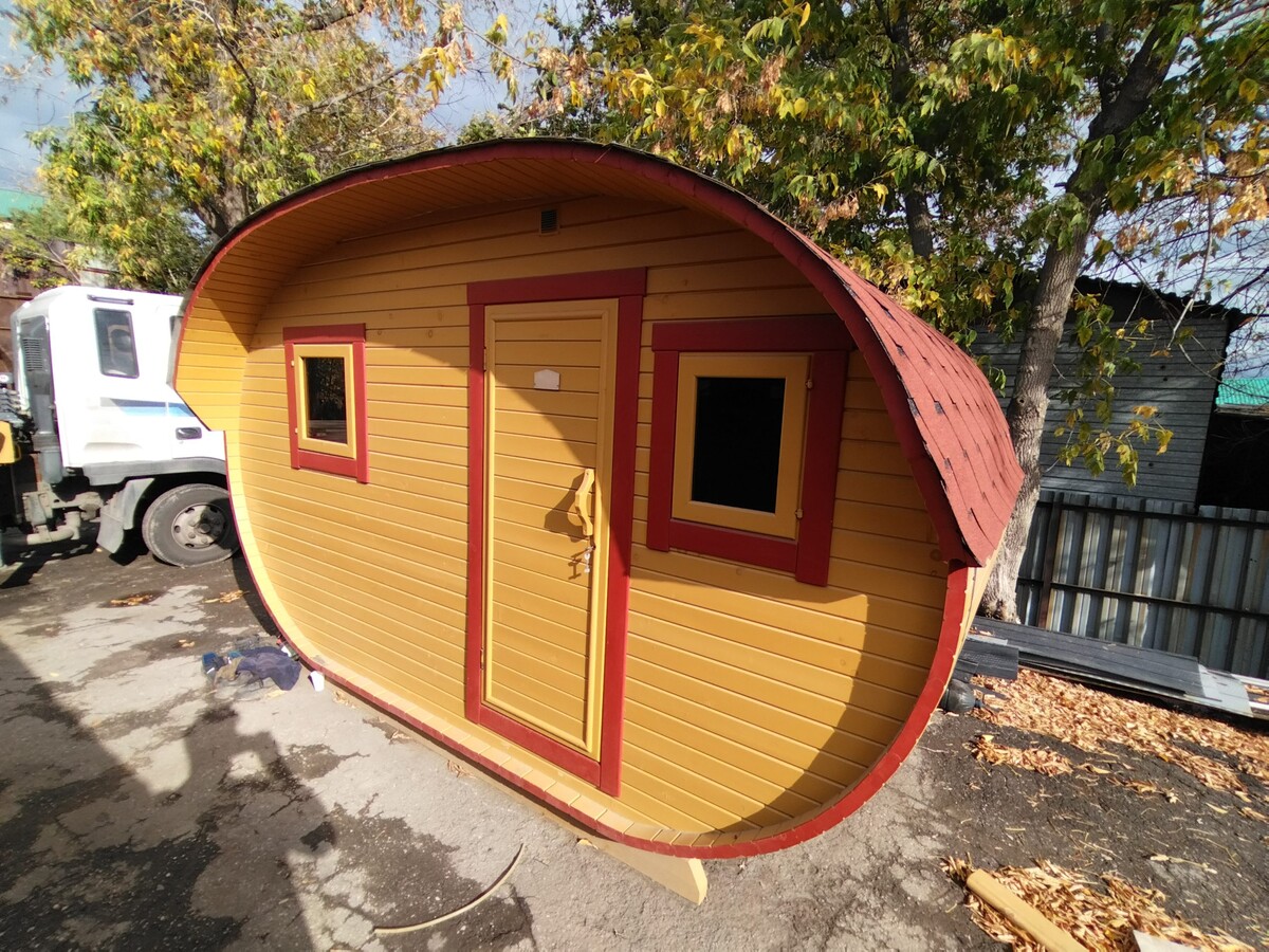 Овальная баня 4*3м.